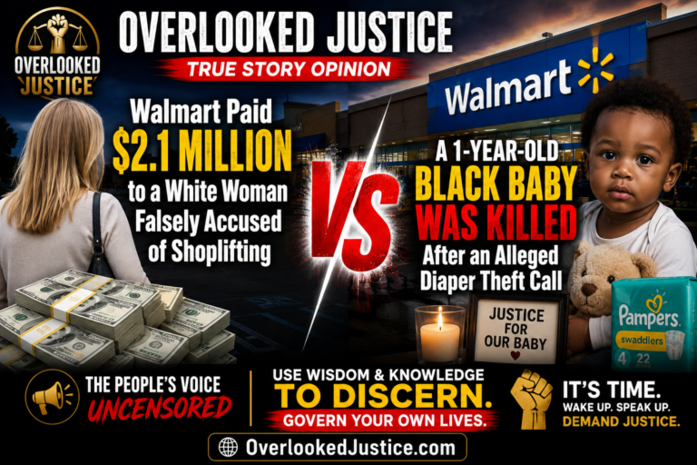Walmart Paid $2.1 Million to White Woman Falsely Accused of Shoplifting vs Black Baby Killed After Alleged Diaper Theft Call