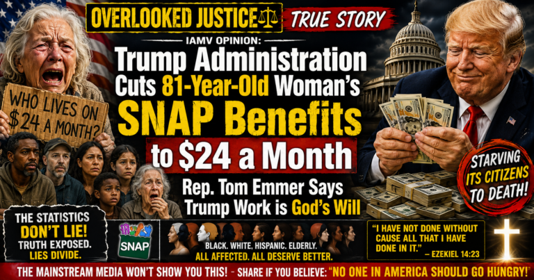 Trump Administration Cuts 81-Year-Old Woman’s SNAP Benefits to $24 a Month – Rep. Tom Emmer Says its God’s Will