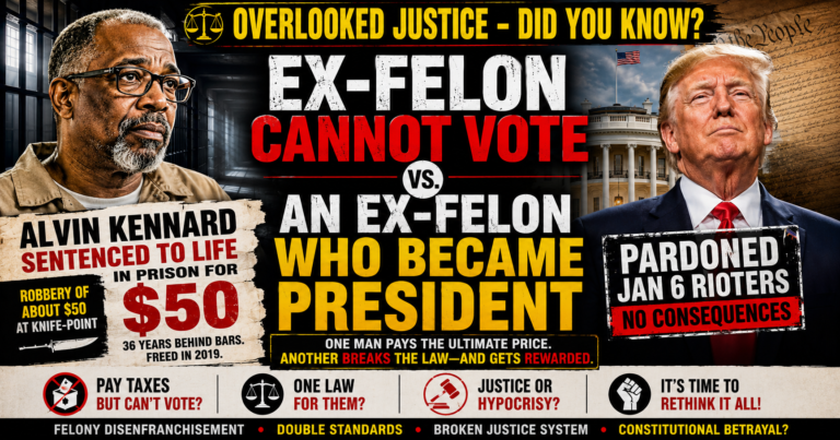 An Ex-Felon Cannot Vote vs. An Ex-Felon Who Became President Overlooked Justice story examining felony voting rights