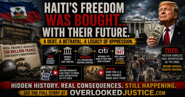 Haiti’s Formula of Oppression That Continues Today Overlooked Justice investigation into Haiti’s independence debt, foreign banking history and the modern Haitian TPS crisis