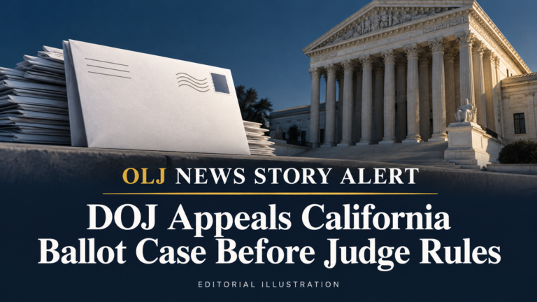 DOJ Appeals California Ballot Case Before Judge Rules on Emergency Request